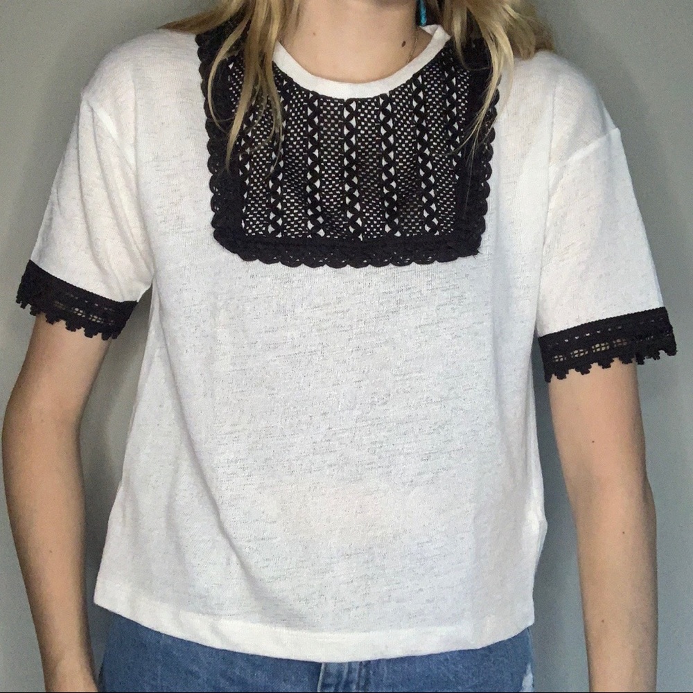 TOPSHOP LACE DETAIL TOP